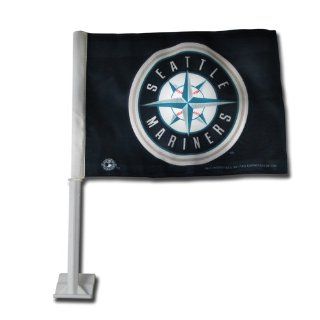 MLB Seattle Mariners Car Flag  Sports Fan Automotive Flags  Sports & Outdoors