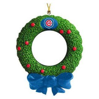 Chicago Cubs Wreath Frame Ornament : Sports Fan Hanging Ornaments : Sports & Outdoors