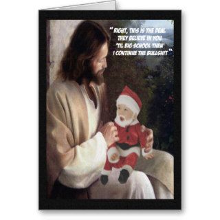 Funny Jesus and Santa Greeting Cards