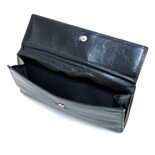 Anais Gvani Italian Leather Bifold Push snap Closure Clutch Wallet
