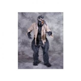 Complete Killer Werewolf (Gray) Adult Halloween Costume Set: Clothing