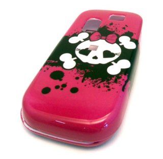 Samsung T404g Cute Pink Emo Rocker Skull Teen Design HARD Case Skin Cover Straight Talk NET 10 Tracfone: Cell Phones & Accessories