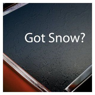 Got Snow? White Ski Snowboard Snowmobile White Silhouette Car Window Vinyl Sticker Decal: Patio, Lawn & Garden