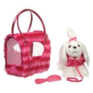 Pucci Pups Maltese with Accessories in Trendy Carrier: Toys & Games