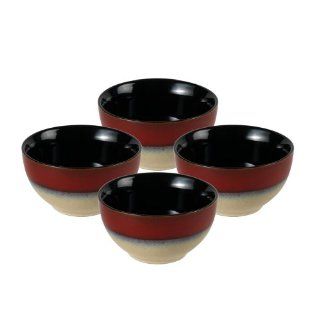 Pfaltzgraff Everyday Aria Red Round Fruit Bowls, Set of 4   Red   Kitchen Products