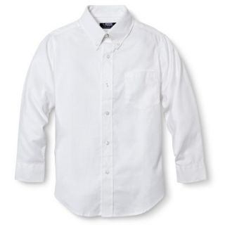 French Toast Boys School Uniform Long Sleeve Oxford Shirt   White 10