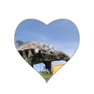 Ankylosaurus Dinosaur Heart Stickers