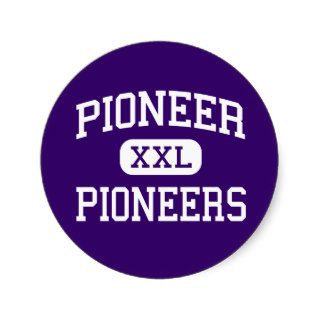 Pioneer   Pioneers   High   Ann Arbor Michigan Round Sticker