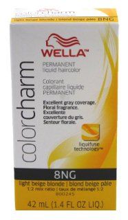 Wella Colorcharm Liquid #8NG Light Beige Blonde Haircolor  Chemical Hair Dyes  Beauty