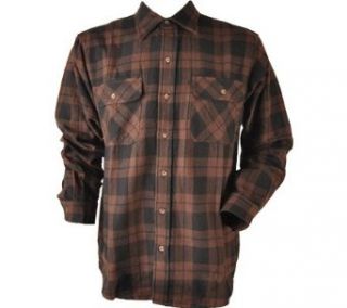 Kilimanjaro Men's Brawny Flannel Tall Long Sleeve Shirt, Brown/Black, L US at  Mens Clothing store Button Down Shirts
