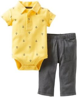 Carters Boys 0 24 Months Whale Polo Pant Set: Clothing