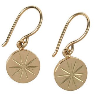 gold star coin earrings  by lindsay pearson