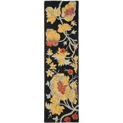 Classic Handmade Blossom Rust Wool Rug (8 X 10)
