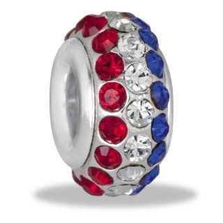 DaVinci Patriotic 3 Row Crystal   Jewelry Bracelet Memories Birthday DB64 9 DAV: Charms: Jewelry