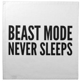 Beast Mode Never Sleeps Printed Napkin