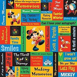 Disney Collection Mickey Phrases Paper Pack   12" x 12"