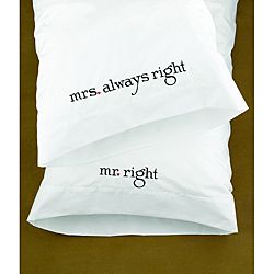 Hbh Mr.   Mrs. Right Pillowcases