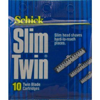 10 Schick Slim Twin Blade Refill Cartridges: Health & Personal Care