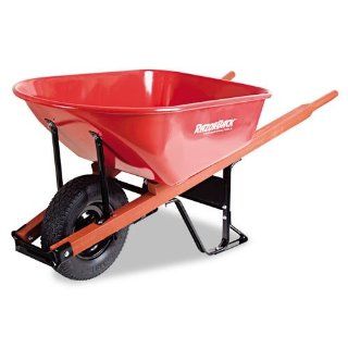 Razor Back Wheelbarrows   6 cubic ft. steel wheelbarrow w/solid knobby tir : Patio, Lawn & Garden