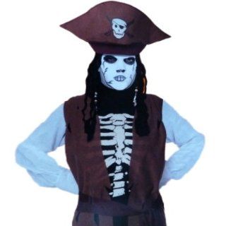 Kids Skeleton Pirate Costume with Hat: Toys & Games
