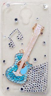 iPhashon BLUE GUITAR Bling Crystal Case Cover for Samsung Galaxy S4 i9500 Rock & Roll Cell Phones & Accessories