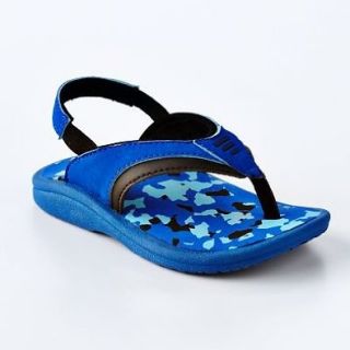 Jumping Beans Toddler's Blue Camo Thong Sandals, Size 6T Baby Products Shoes