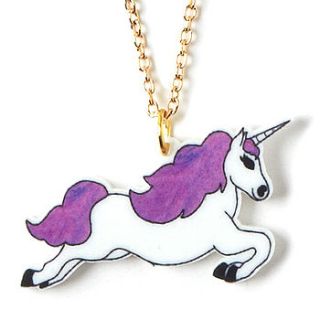 magical unicorn charm necklace by superfumi