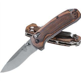 Benchmade Knife 15031 2 North Fork Folder, DP, Axis Lock, Wood : Sports & Outdoors