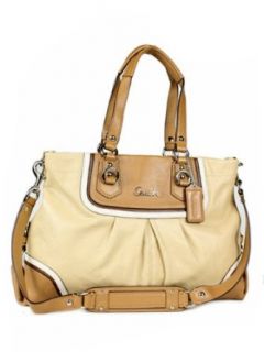 Authentic Coach Leather Spectator Ashley Carryall Bag 17096 Tan Multi: Shoes