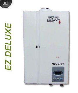 EZ Deluxe Tankless Water Heater   3.4 GPM   Propane LPG   Indoor Whole Home   FREE DIRECT VENT EXHAUST INCLUDED   Water Heater Parts  