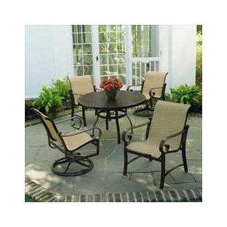 Wilshire Sling Dining Groups   90" Rectangular Dining Table with 6 Dining Chairs & 2 Swivel Rockers   Aluminum Patio Furniture : Patio Dining Sets : Patio, Lawn & Garden