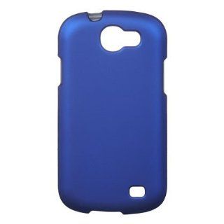 Blue Rubberized Snap On Protector Case for Samsung Galaxy Express SGH i437 Cell Phones & Accessories