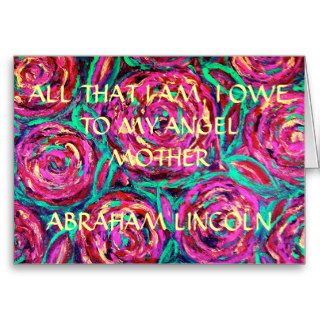 MOTHER'S DAY CARD WITH QUOTE FRM PRES. LINCOLN