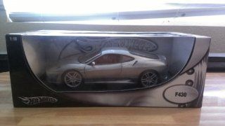 2006 Ferrari F430 diecast model car 1:18 scale diecast by Hot Wheels   Metallic Grey H3069: Toys & Games