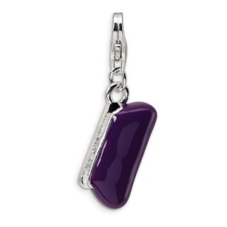 Amore La Vita™ Purple Clutch Charm in Sterling Silver   Zales