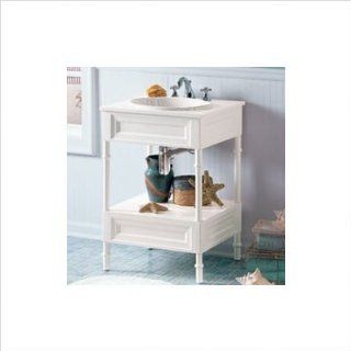 DecoLav 1560 WH Waterfront 25" Console Sink Bathroom Vanity in White    