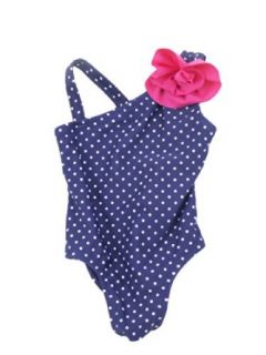 Koala Kids Baby Girls Swimsuit, Navy Polkadot (3m): Clothing