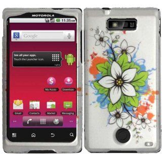 White Flower Hard Case Cover for Motorola Triumph WX435: Cell Phones & Accessories