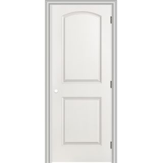 ReliaBilt 2 Panel Round Top Hollow Core Smooth Molded Composite Left Hand Interior Single Prehung Door (Common: 80 in x 30 in; Actual: 81.75 in x 31.75 in)
