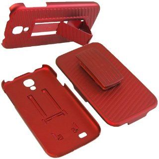 BW Hard Cover Combo Case Holster for AT&T, Cricket, Sprint, T Mobile, U.S. Celluar, Verizon Samsung Galaxy S IV 4 S4 i9500  Red: Cell Phones & Accessories