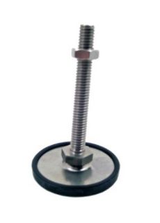 J.W. Winco 8N40SA5/KR Series GN 440.5 Stainless Steel Leveling Feet with Plastic Base Cap, Metric Size, M8 x 1.25 Thread Size, 40mm Base Diameter, 40mm Thread Length: Vibration Damping Mounts: Industrial & Scientific