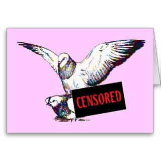 Pigeons Mating  Censored Greeting Cards