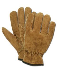 Magid TB442ET L Men's Pro Grade Collection Premium Fleece Lined Suede Gloves, Large   Work Gloves  