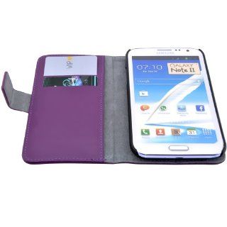 VicTsing 3 in 1 Credit Card Holder Leather Wallet Case with Stand for Samsung Galaxy Note 2 II N7100 (Purple): Cell Phones & Accessories