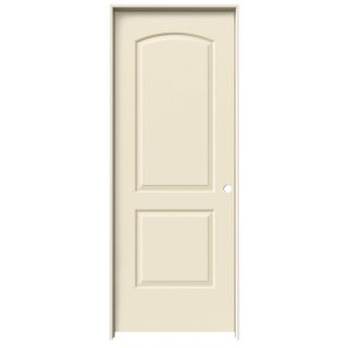 ReliaBilt 2 Panel Round Top Solid Core Smooth Molded Composite Left Hand Interior Single Prehung Door (Common: 80 in x 30 in; Actual: 81.68 in x 31.56 in)