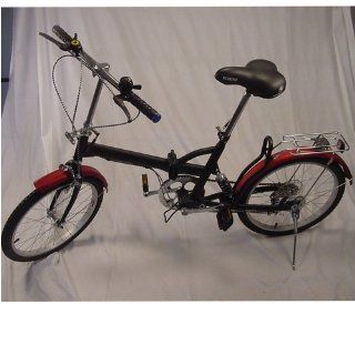 (Brand New) 20" Universal 3 Speed Folding Bicycle Bike Black : Sports & Outdoors