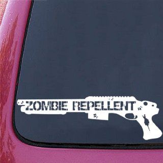 Zombie Repellent Assault Shotgun   Car Vinyl Decal Sticker   (3.5"w x 11.25"h): Automotive