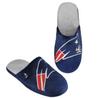 NFL New England Patriots 2011 Big Logo Slide Slipper Hard Sole Small : Sports Fan Slippers : Clothing