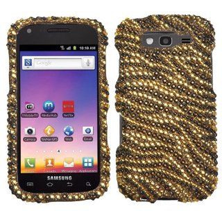 Jewel Rhinestone Diamond Case Protector Cover (Gold Zebra) for Samsung Galaxy S Blaze 4G T769 T Mobile: Cell Phones & Accessories