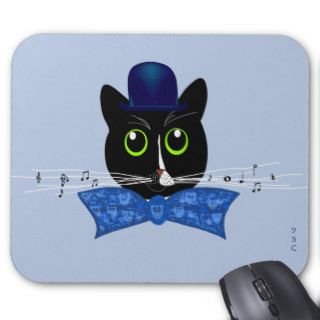 A Musical Gentleman Cat Mouse Pad
